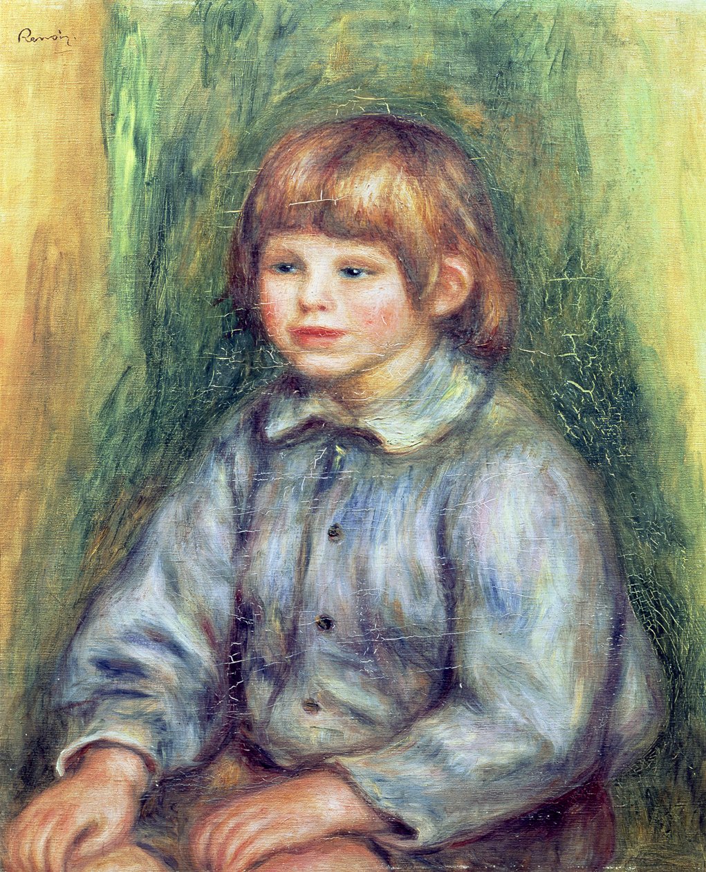 Istuva muotokuva Claude Renoirista (1901-81) 1905-08 tekijältä Pierre Auguste Renoir