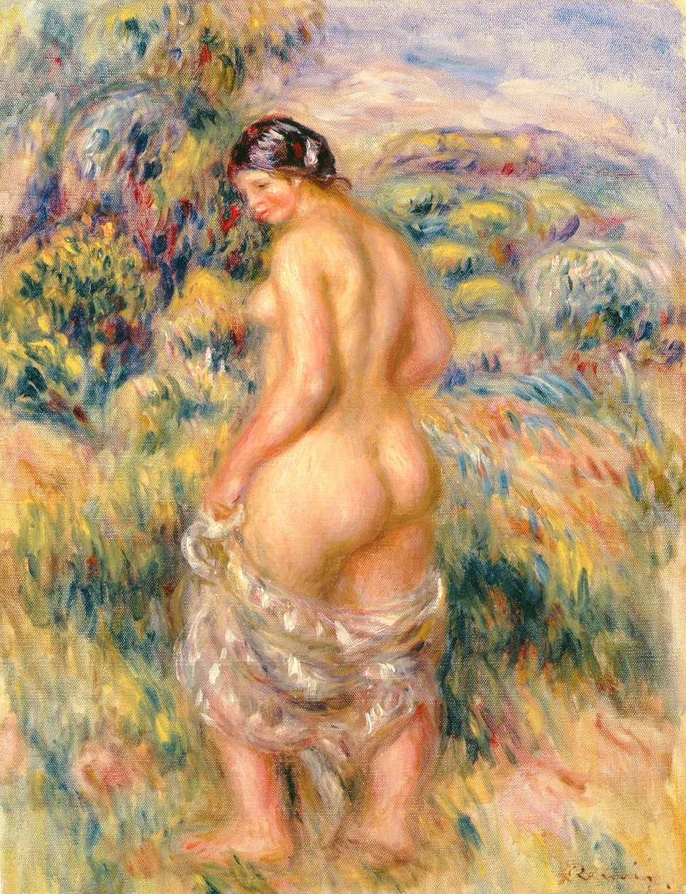 Seisoo alasti maisemassa tekijältä Pierre Auguste Renoir