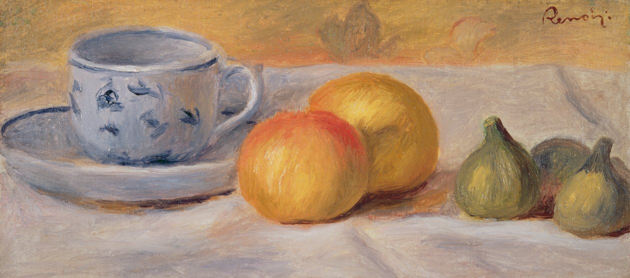 Tyyni elämä sinisen kupin kanssa (Nature Morte a la Tasse Bleue) n.1900 tekijältä Pierre Auguste Renoir