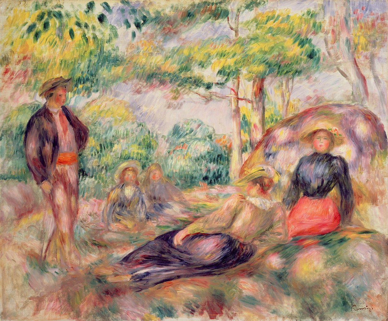 Study for Picnic, n. 1893 tekijältä Pierre Auguste Renoir