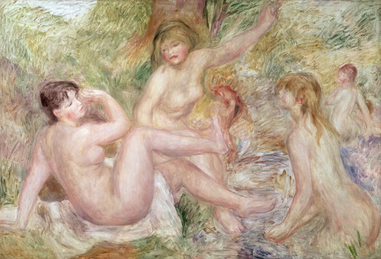 Tutkimus suurille uimareille, 1885-1901 tekijältä Pierre Auguste Renoir