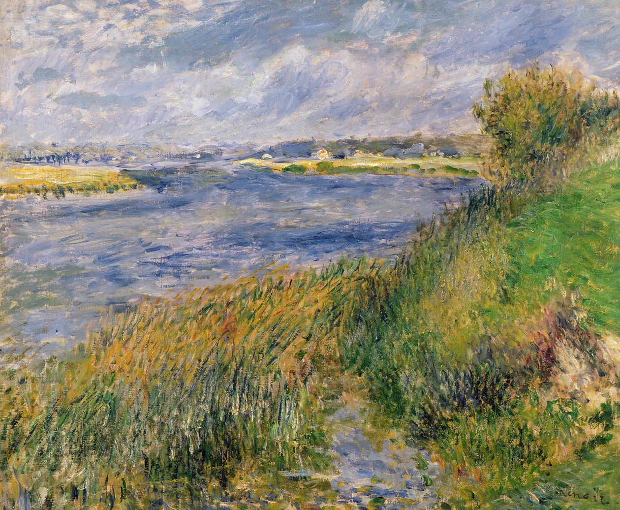 Seinen rannat, Champrosay, 1876 tekijältä Pierre Auguste Renoir