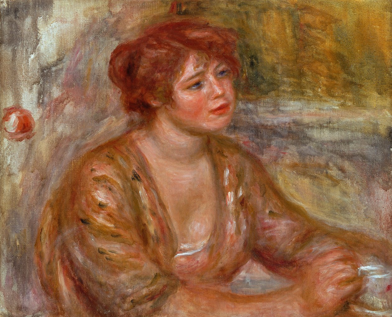 Kuppi kahvia, Andreen muotokuva (kutsutaan nimellä Dede) 1917 tekijältä Pierre Auguste Renoir
