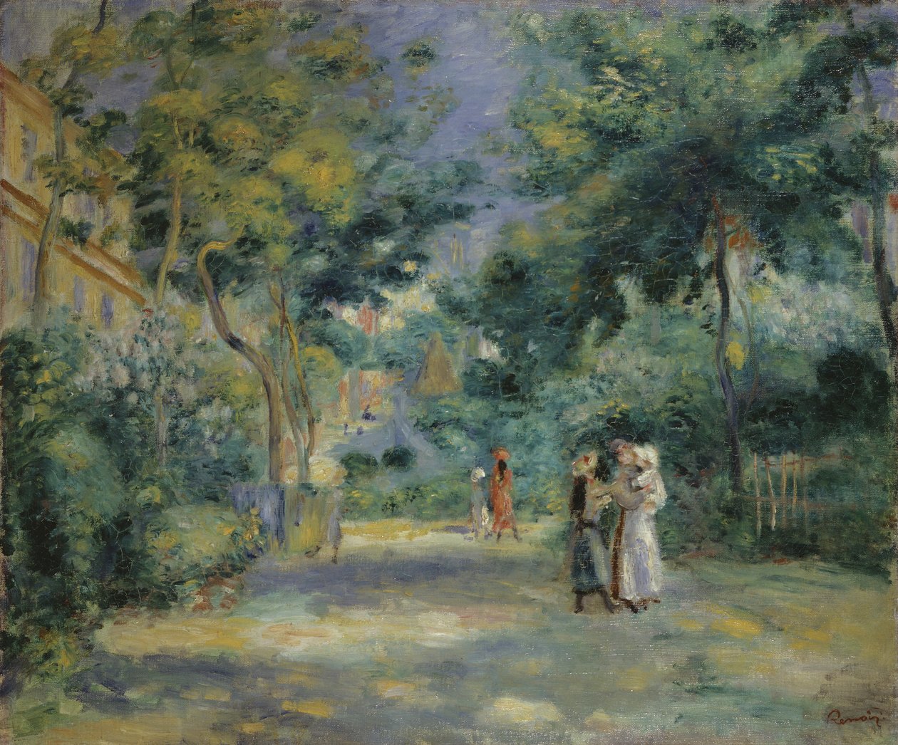 Montmartren puutarhat, 1800-luku tekijältä Pierre Auguste Renoir