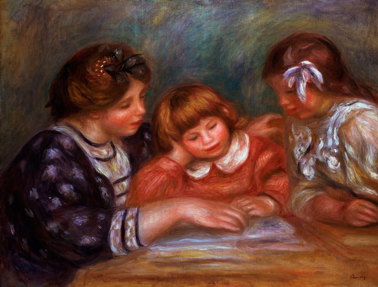 Oppitunti, 1906 tekijältä Pierre Auguste Renoir