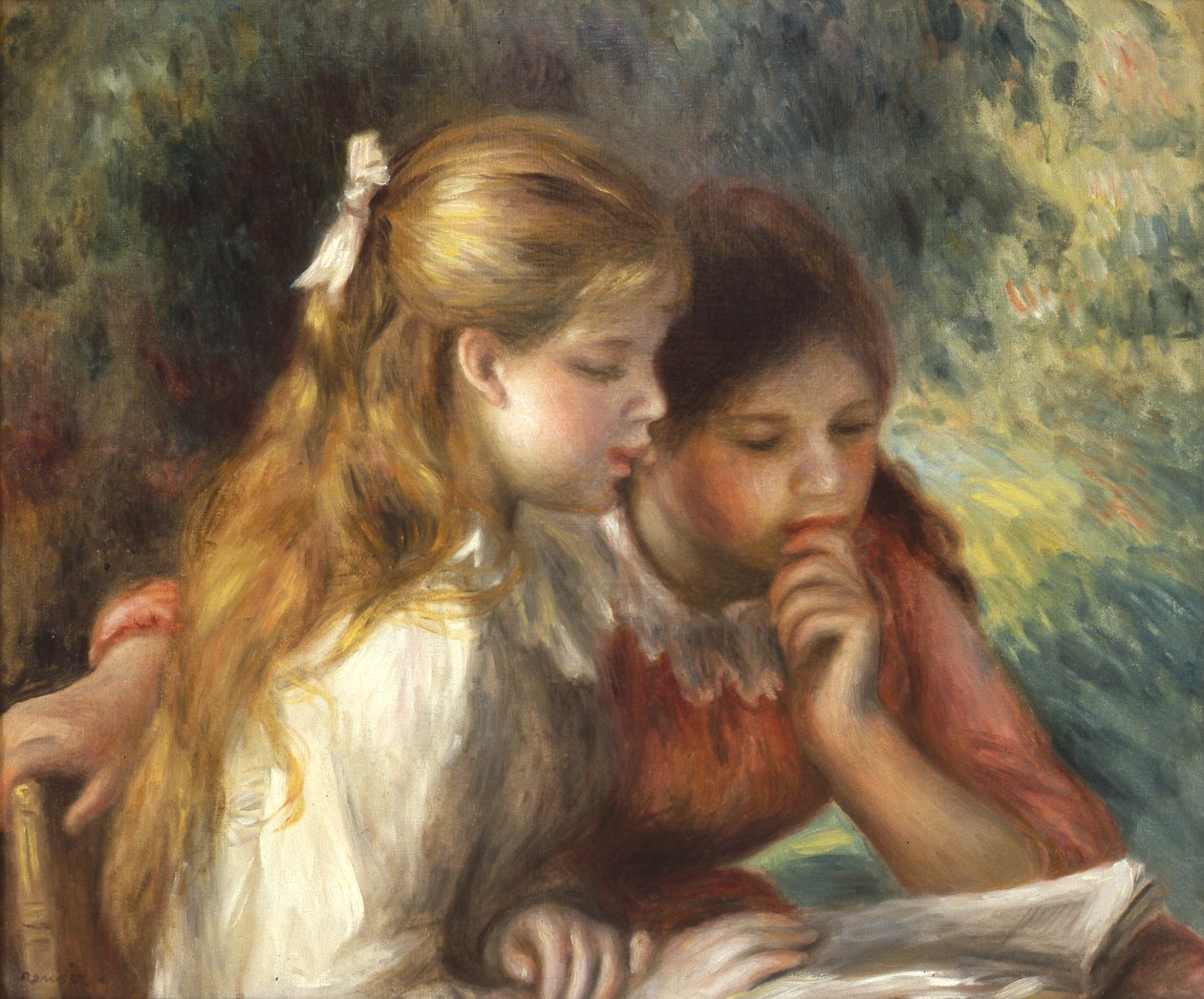 The Reading, n. 1890-1895 tekijältä Pierre Auguste Renoir