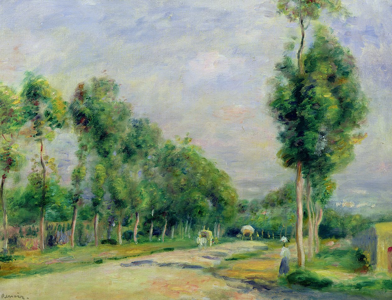 Tie Versaillesiin Louveciennesissä tekijältä Pierre Auguste Renoir