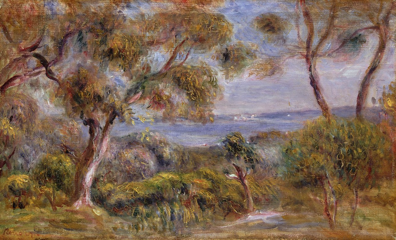 Meri Cagnesissa, noin 1910 tekijältä Pierre Auguste Renoir