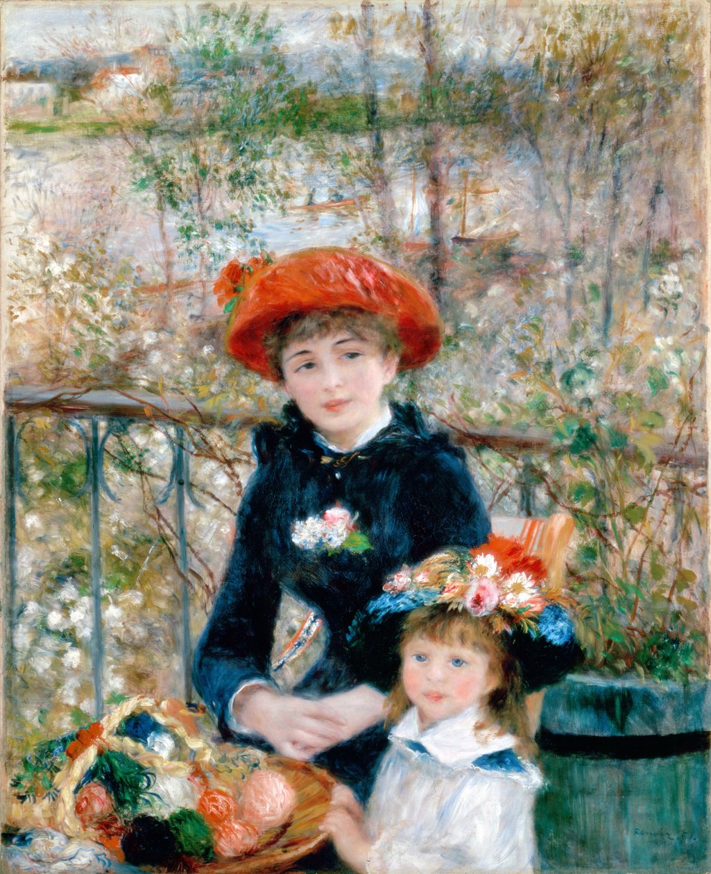 Kaksi sisarta, terassilla tekijältä Pierre Auguste Renoir