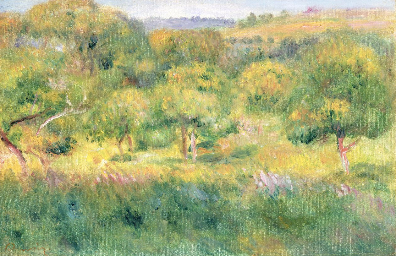 Metsän reuna Bretagnen, 1893 tekijältä Pierre Auguste Renoir