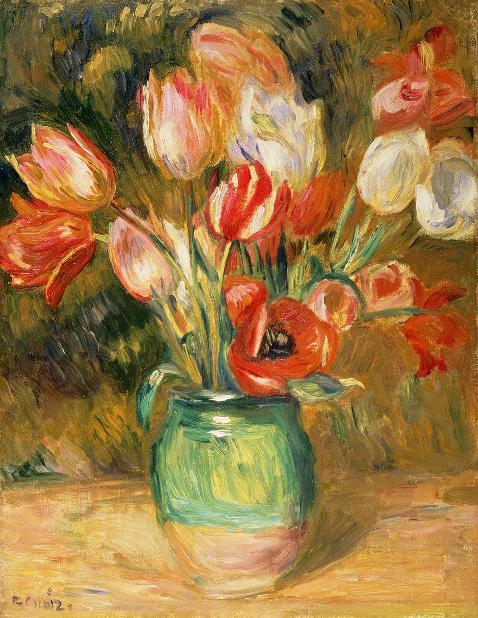 Tulppaanit maljakossa tekijältä Pierre Auguste Renoir