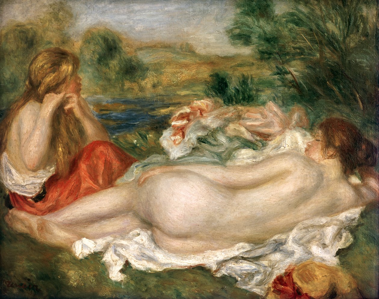 Kaksi uimaria, 1896 tekijältä Pierre Auguste Renoir