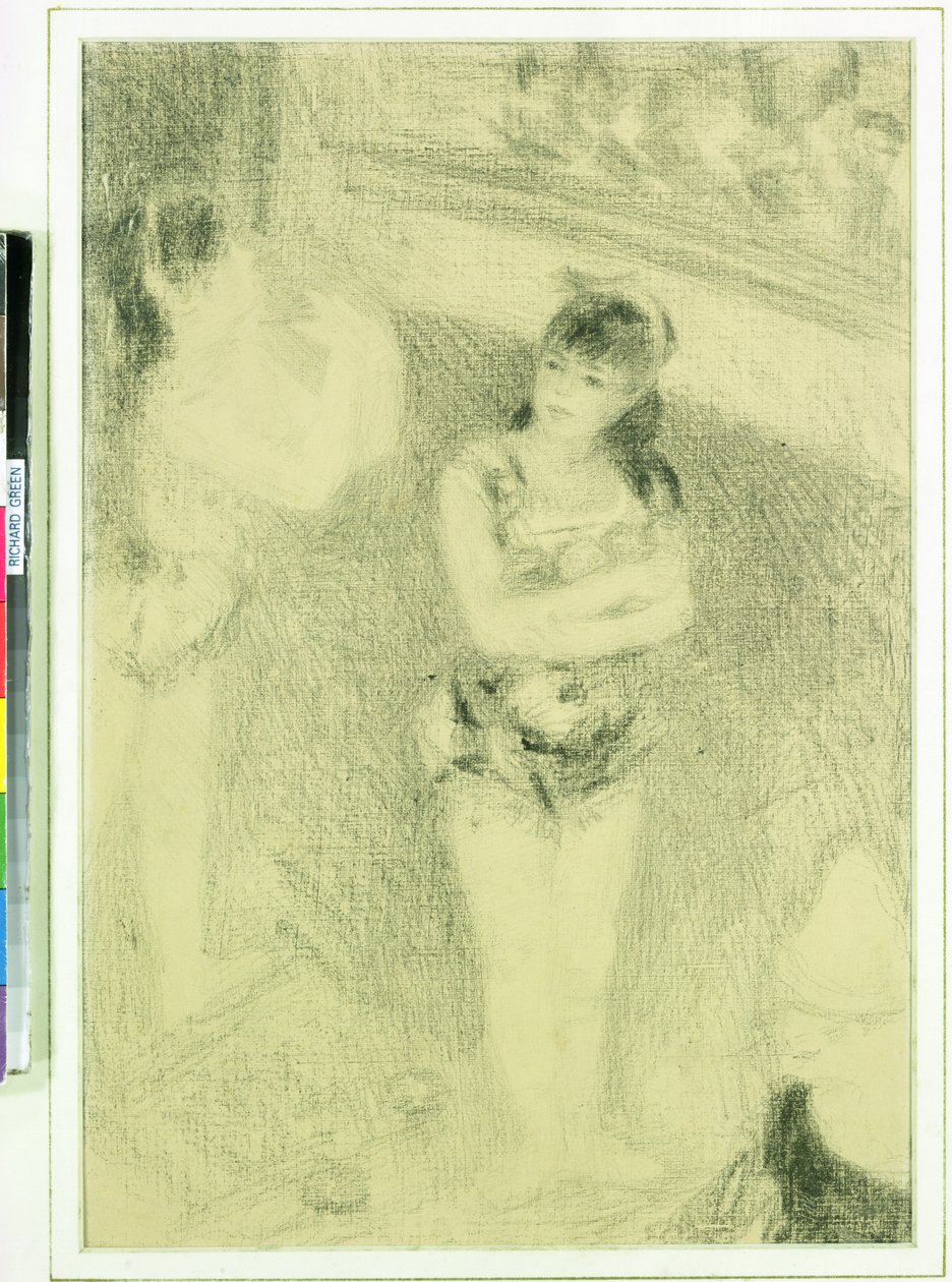 Kaksi sirkustyttöä (hiili) tekijältä Pierre Auguste Renoir