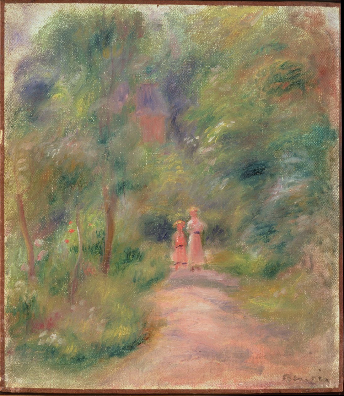 Kaksi hahmoa kaistalla, 1906 tekijältä Pierre Auguste Renoir