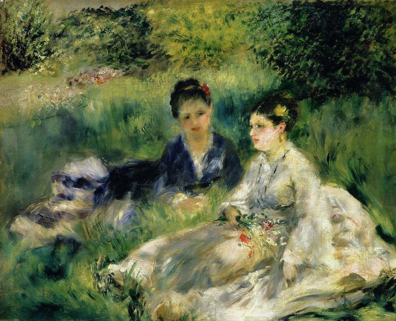 Kaksi naista puistossa, 1875 tekijältä Pierre Auguste Renoir