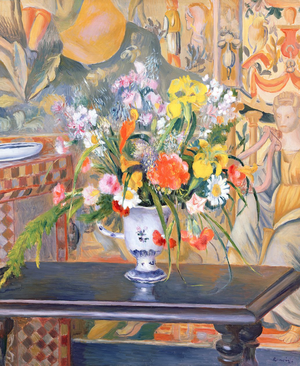 Kukkimaljakko, 1885 tekijältä Pierre Auguste Renoir