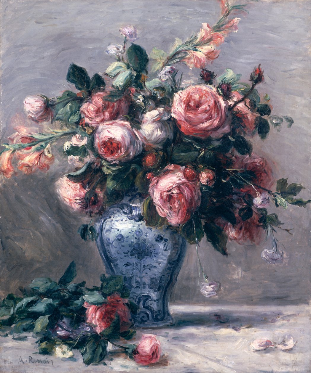 Ruusujen maljakko tekijältä Pierre Auguste Renoir