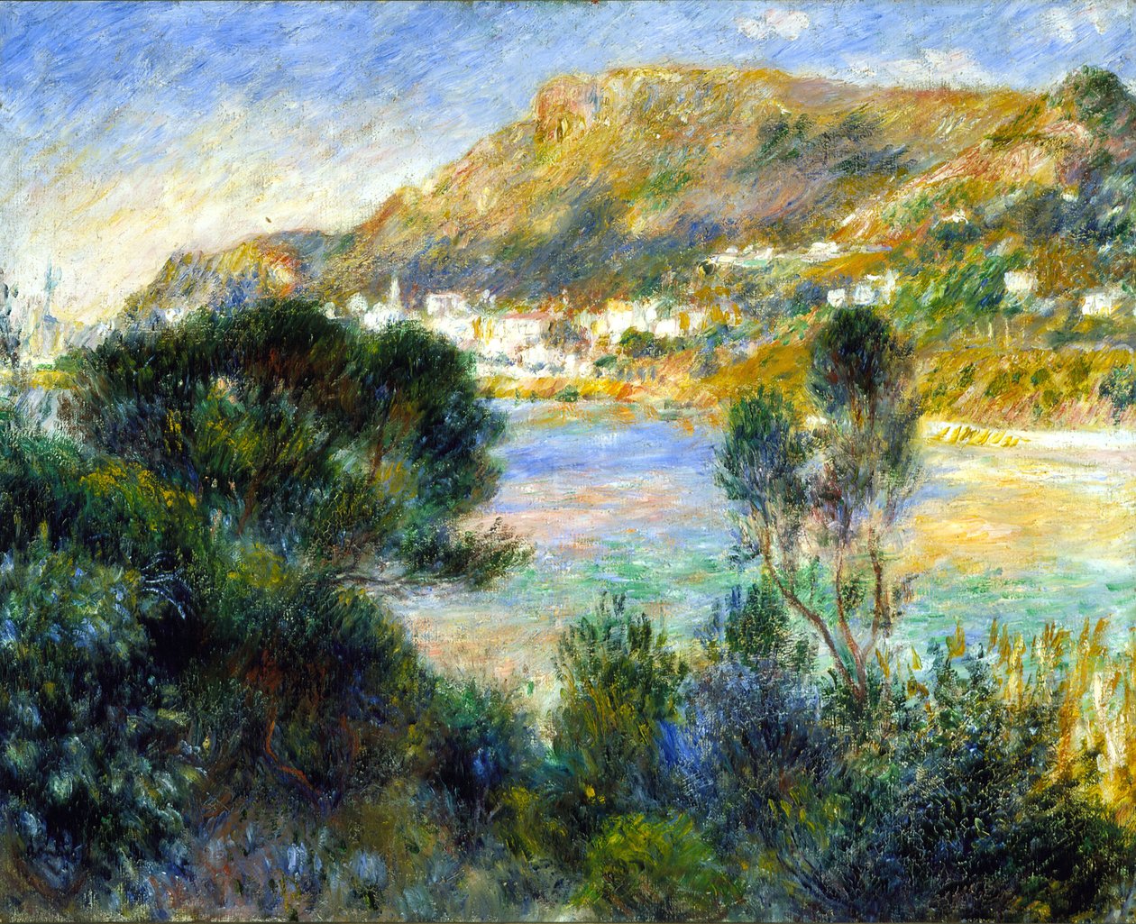 Näkymä Cap Martinilta Monte Carlosta, n. 1884 tekijältä Pierre Auguste Renoir