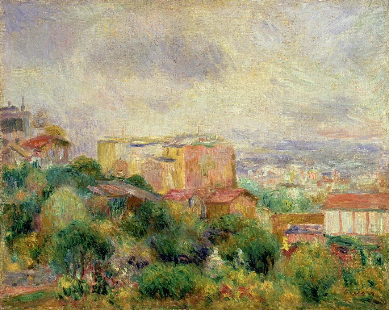 Näkymä Montmartrelta, 1892 tekijältä Pierre Auguste Renoir