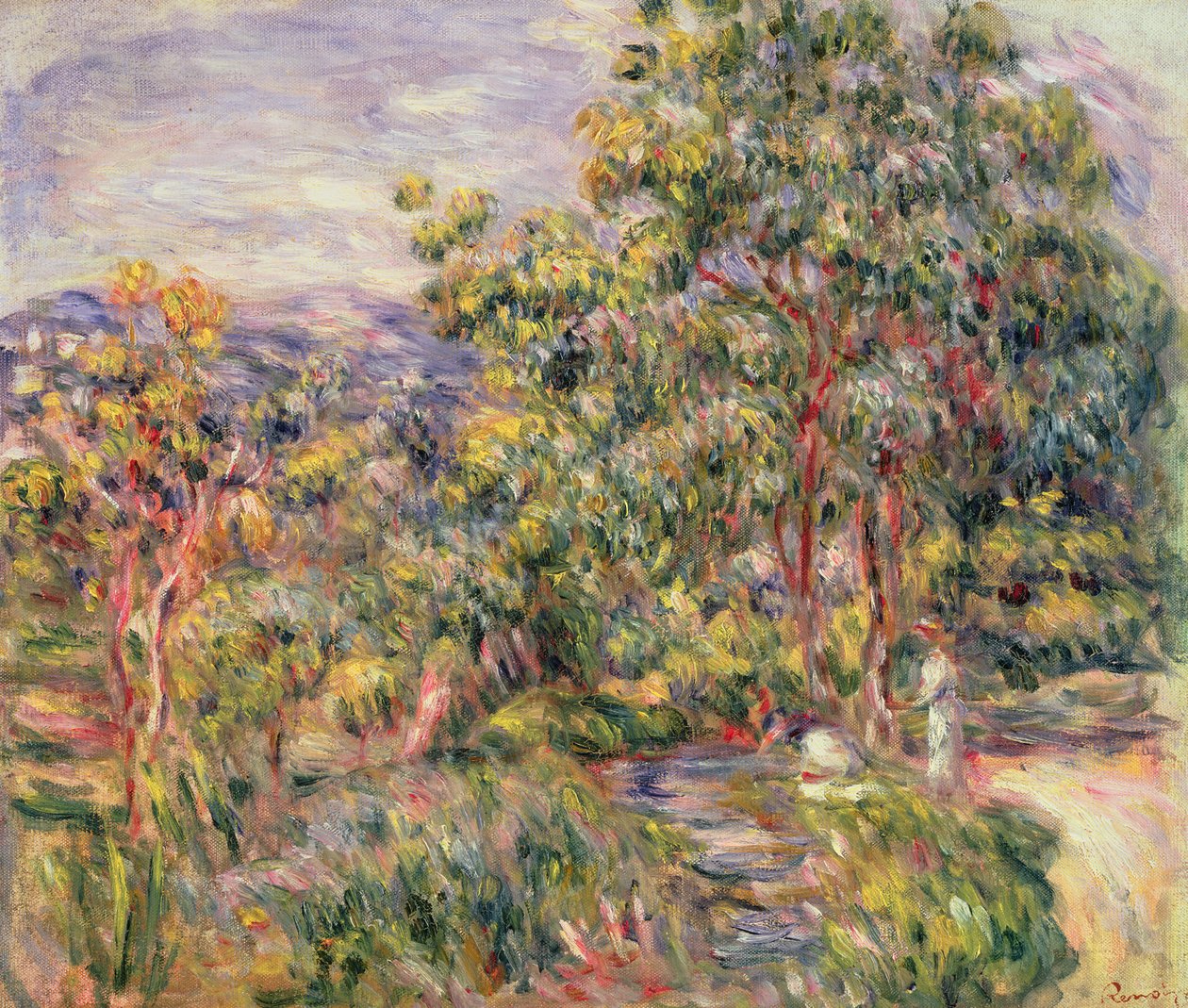 Näkymä Cagnesiin, n. 1900 tekijältä Pierre Auguste Renoir