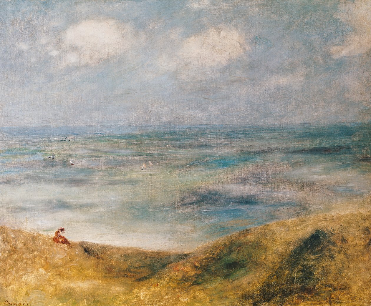 Näkymä merelle, Guernsey tekijältä Pierre Auguste Renoir