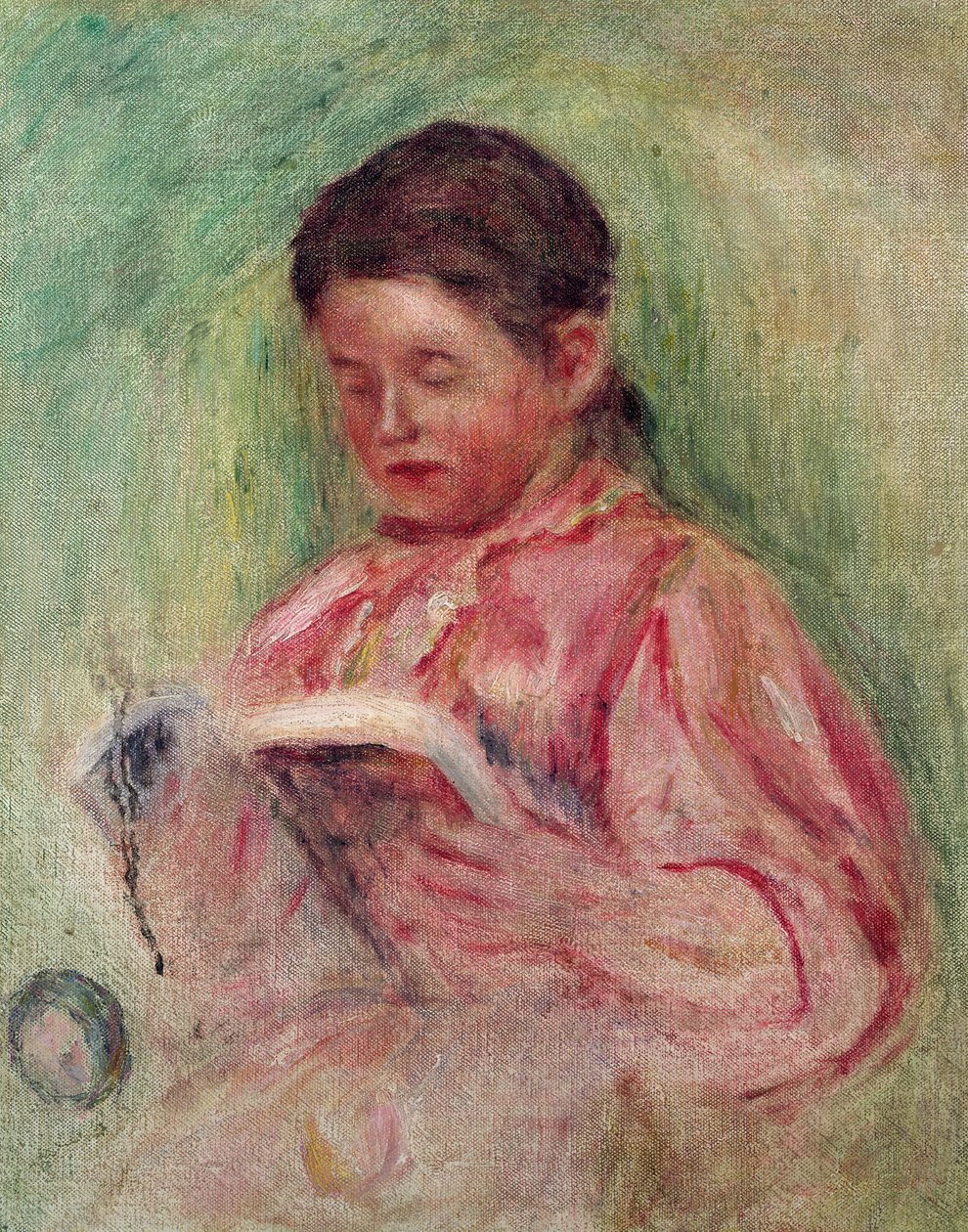 Lukeva nainen tekijältä Pierre Auguste Renoir