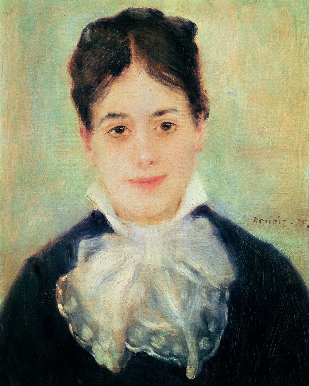 Hymyilevä nainen, 1875 tekijältä Pierre Auguste Renoir