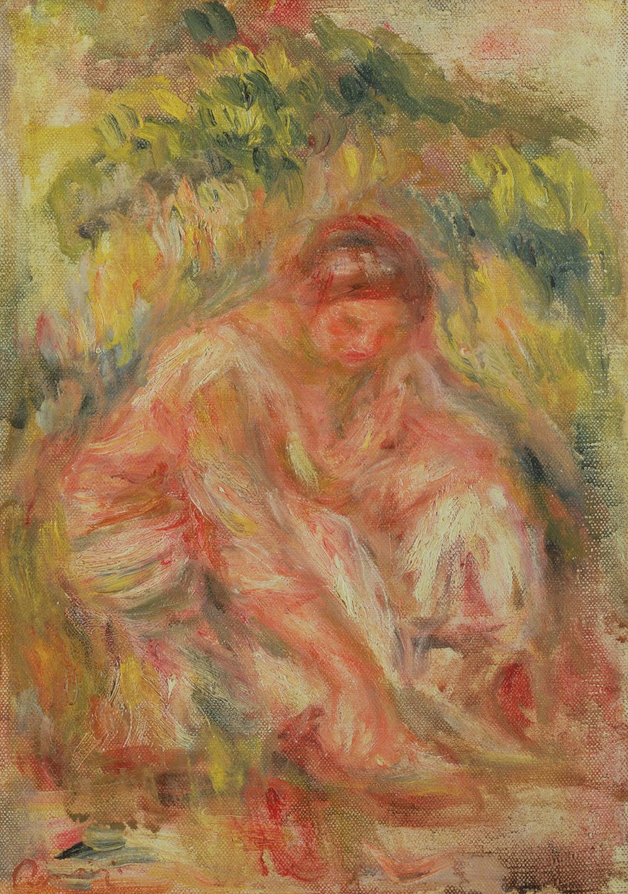 Nainen lepää maisemassa, 1916 tekijältä Pierre Auguste Renoir