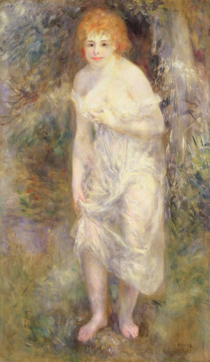 Woman at Spring, noin 1874 tekijältä Pierre Auguste Renoir