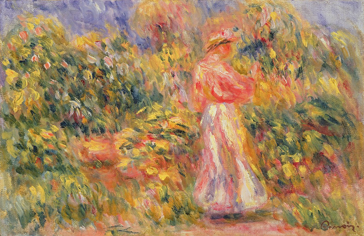 Nainen maisemassa, 1916 tekijältä Pierre Auguste Renoir