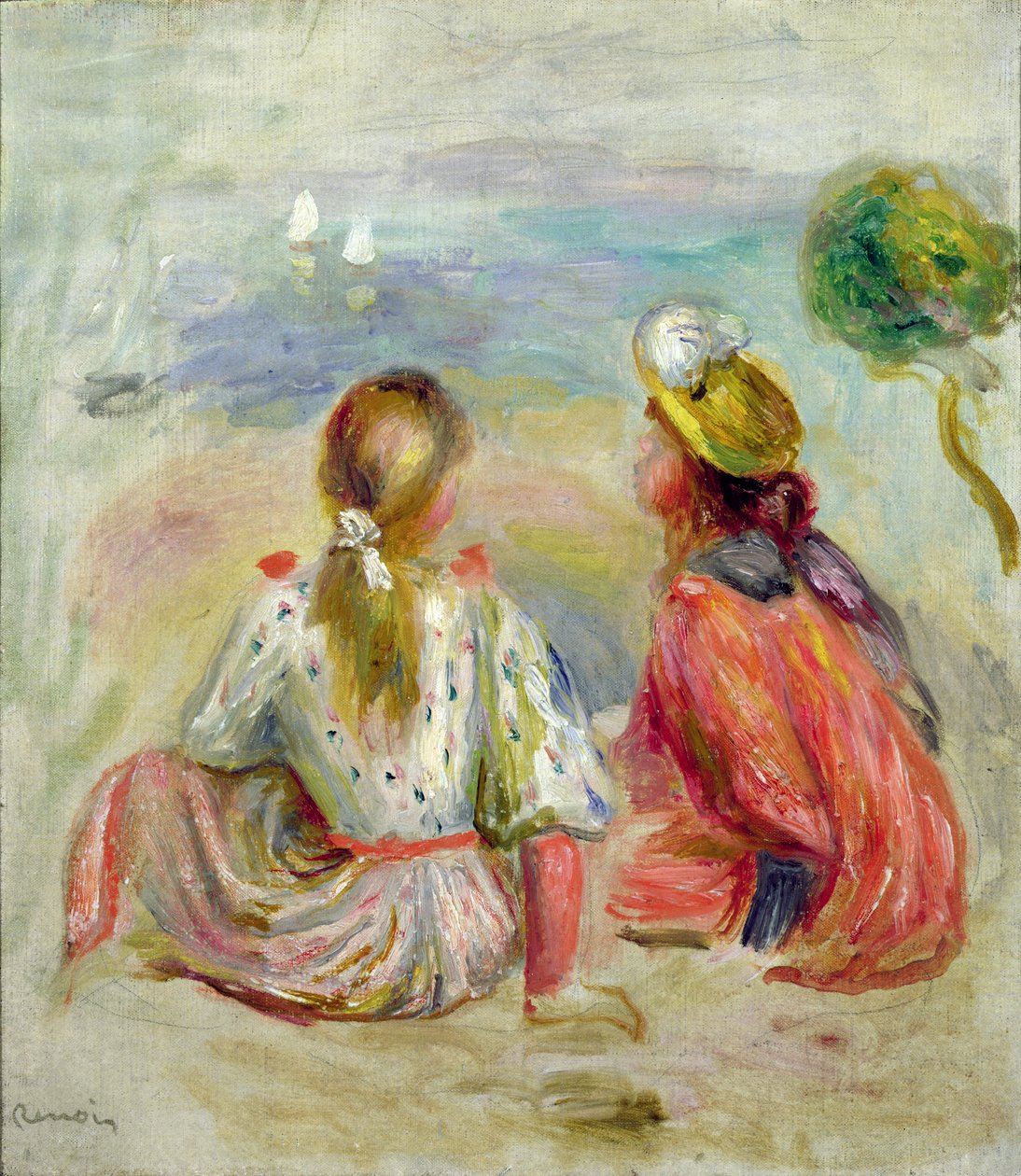 Nuoret tytöt rannalla, n. 1898 tekijältä Pierre Auguste Renoir