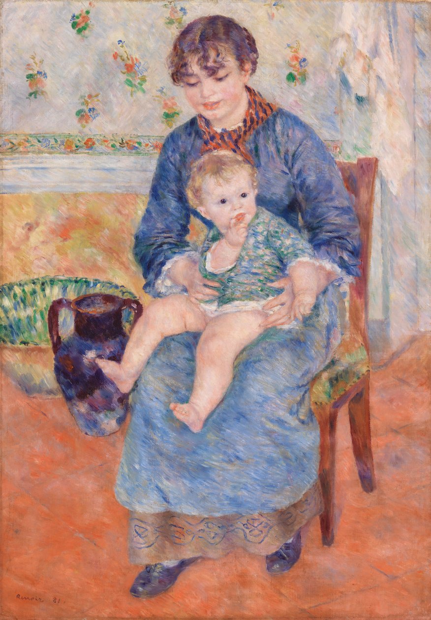 Nuori äiti (Jeune mère) tekijältä Pierre Auguste Renoir