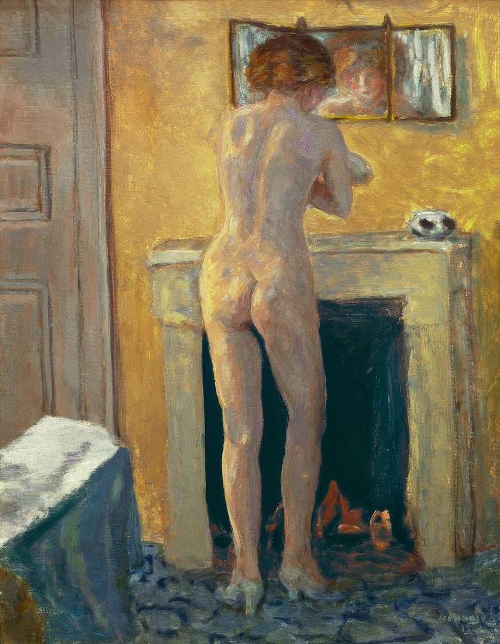 Rückenakt vor dem Kamin tekijältä Pierre Bonnard