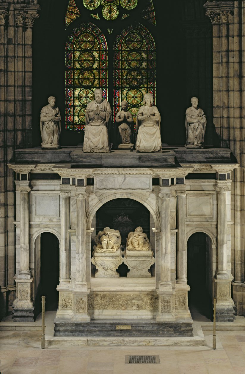 Francois I:n (1494-1547) ja Ranskan Clauden (1499-1524) hauta (marmori) tekijältä Pierre Bontemps
