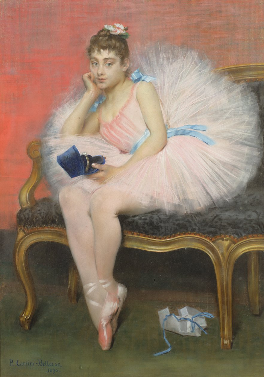 Nykyhetki, 1890 (pastelli) tekijältä Pierre Carrier Belleuse