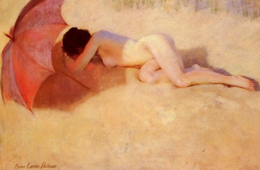  Nu sous un parasolNude sateenvarjon allaNude sateenvarjon alla tekijältä Pierre Carrier Belleuse
