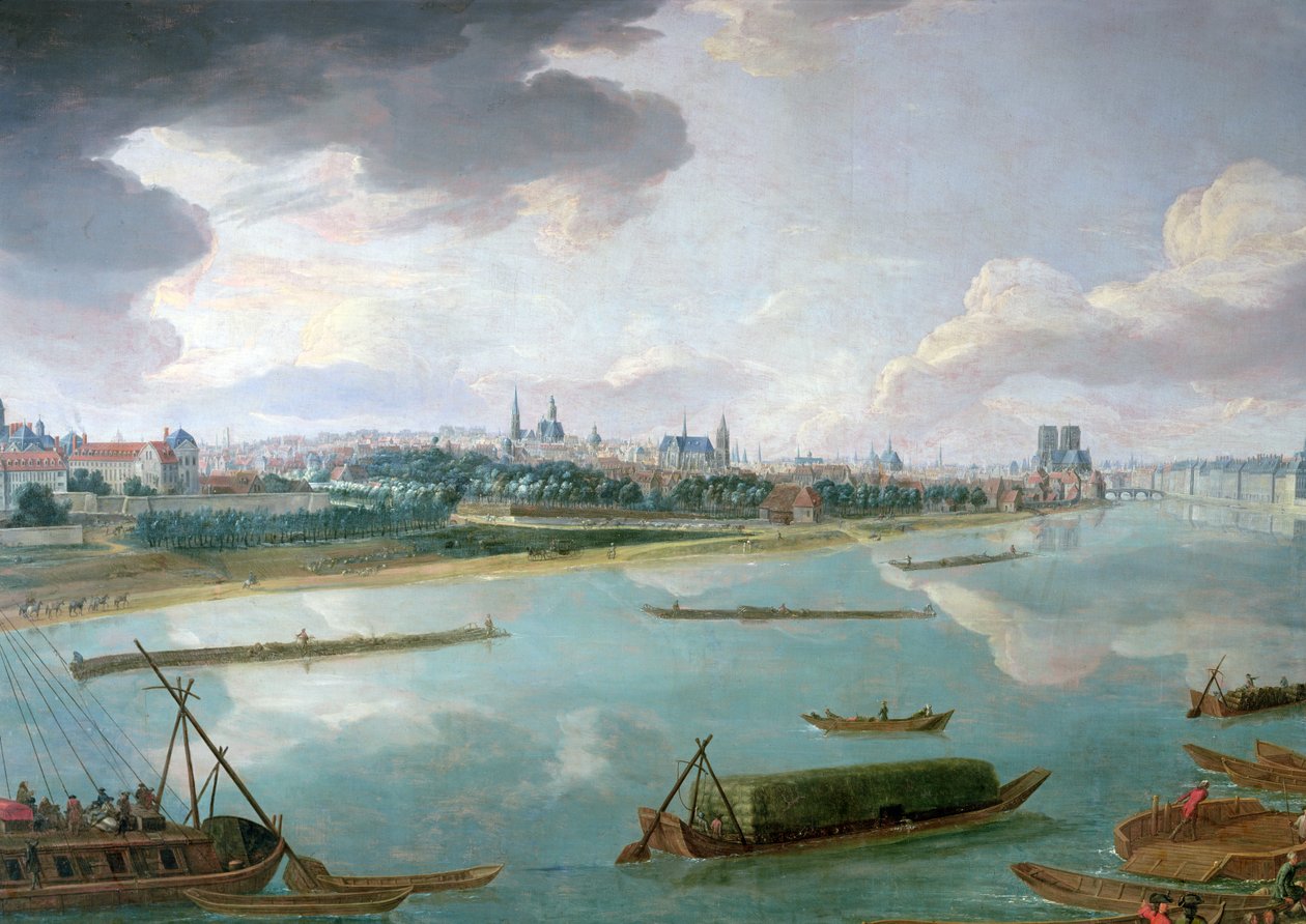 Näkymä Pariisiin Quai de la Rapeelta (yksityiskohta 168381) tekijältä Pierre Denis Martin