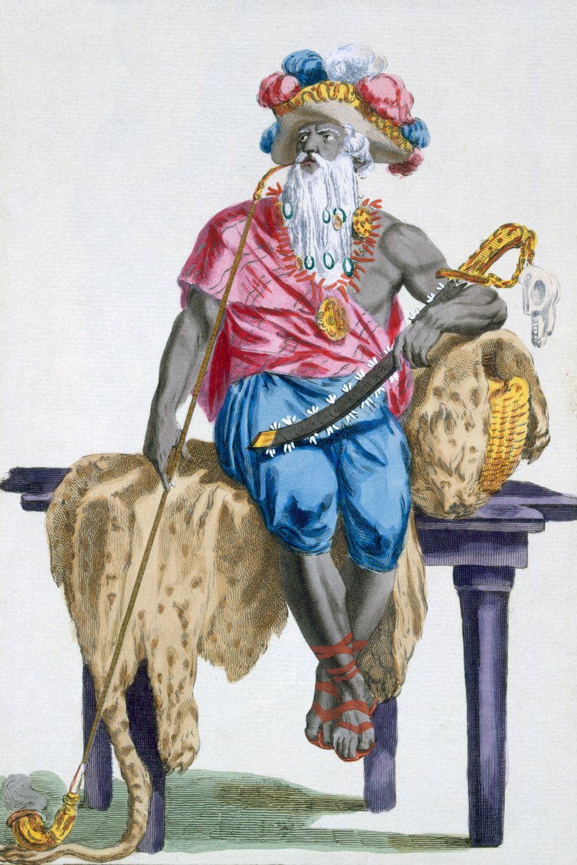 Akasini, Assinien kuningas, 1780 tekijältä Pierre Duflos