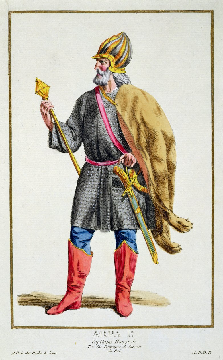 Arpa I teoksesta "Recueil des Estampes, Representant les Rangs et les Dignites, kaikkien olemassa olevien kansakuntien puvun mukaan", julkaistu 1780 (käsinvärinen kaiverrus) tekijältä Pierre Duflos