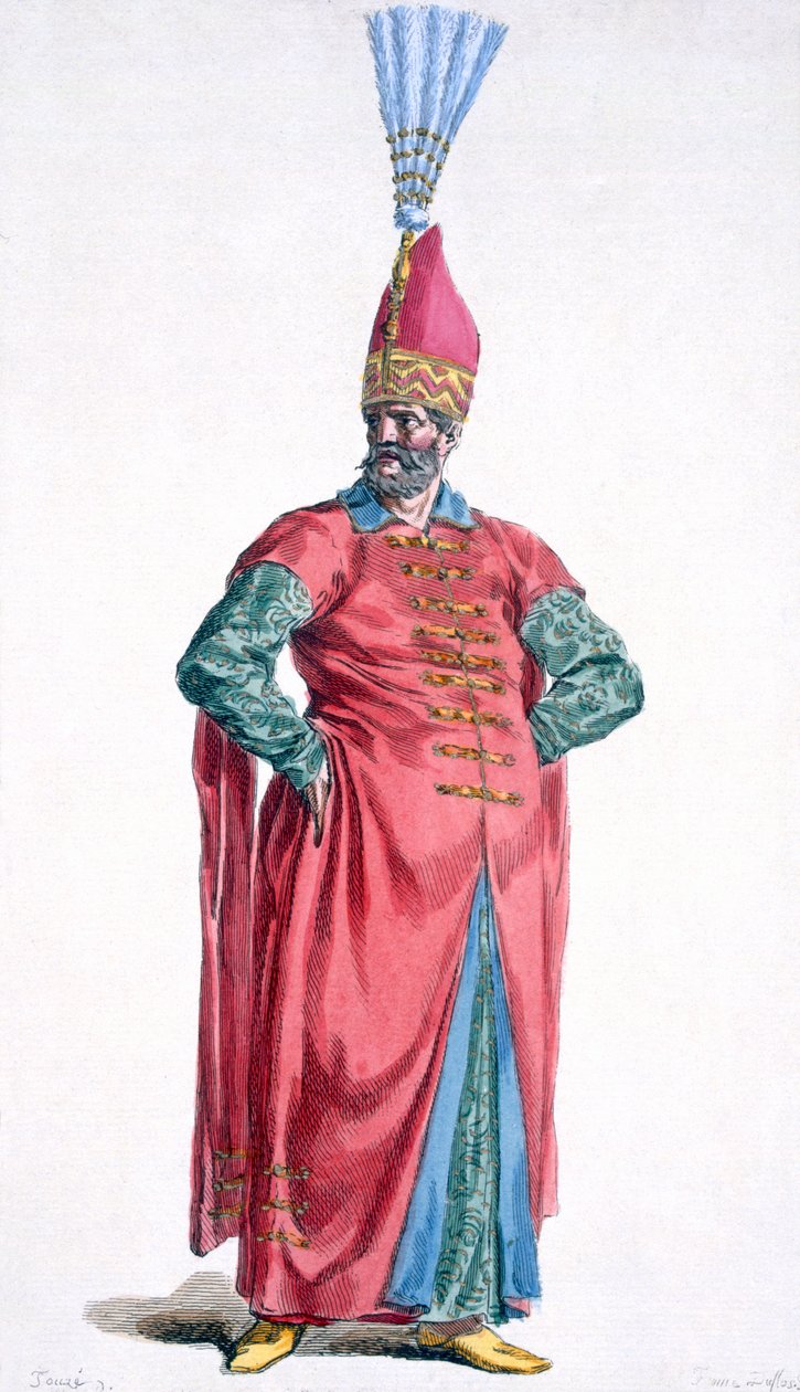 Boluch-Bassi, Janissarien upseeri, 1780 tekijältä Pierre Duflos