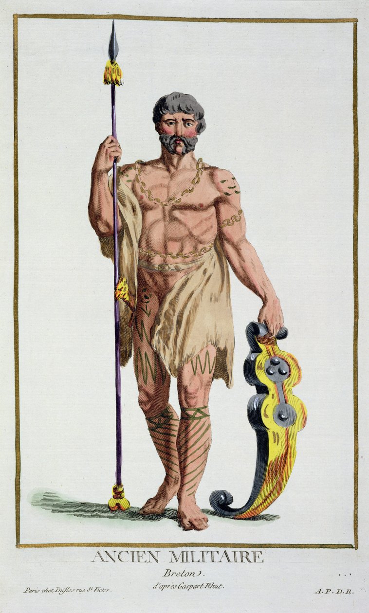Bretonisoturin mekko kirjasta "Recueil des Estampes, Representant les Rangs et les Dignites, kaikkien olemassa olevien kansakuntien puvun mukaan", julkaistu 1780 (käsinvärinen kaiverrus) tekijältä Pierre Duflos