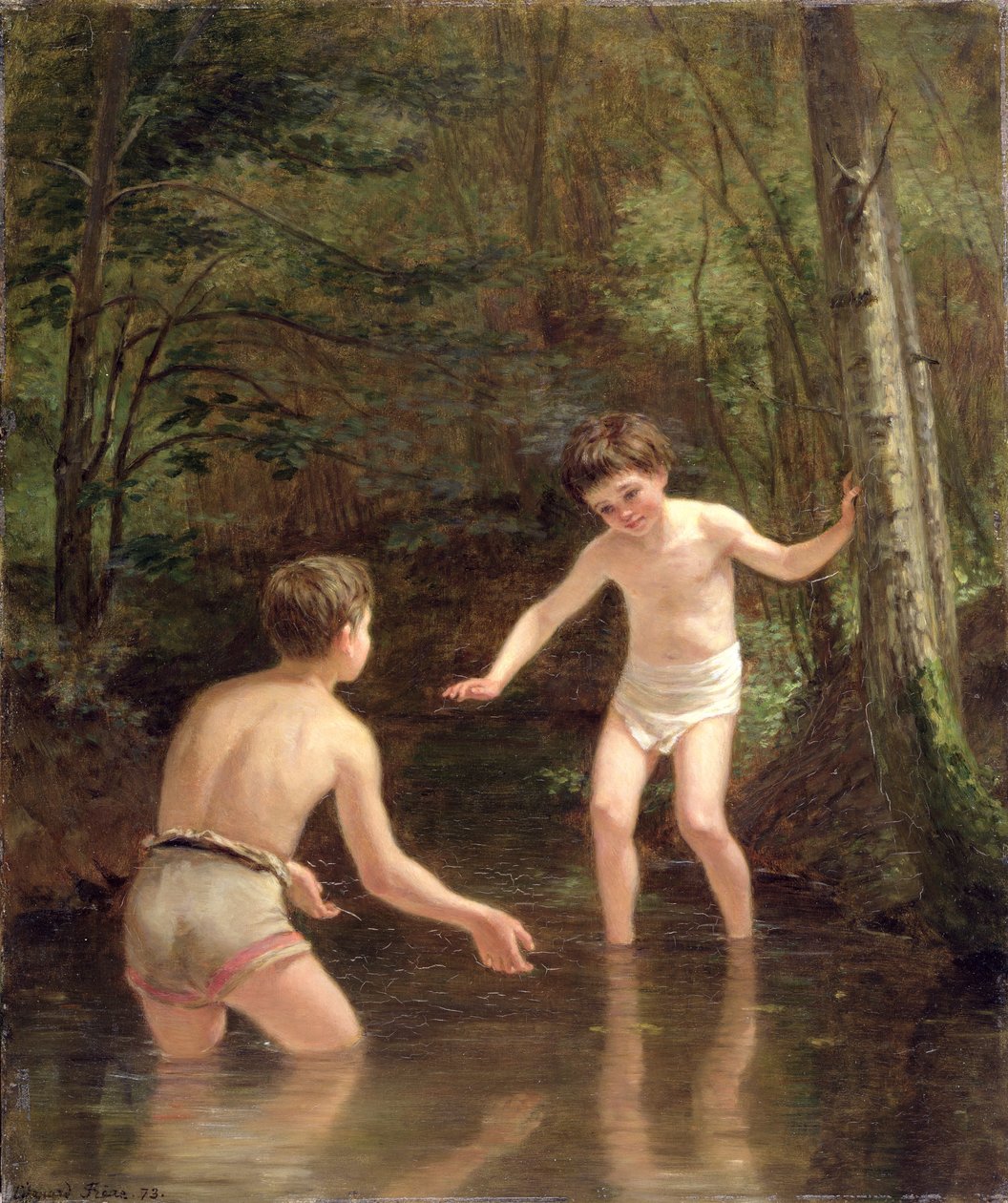 Bathing Boys, 1873 tekijältä Pierre Edouard Frere