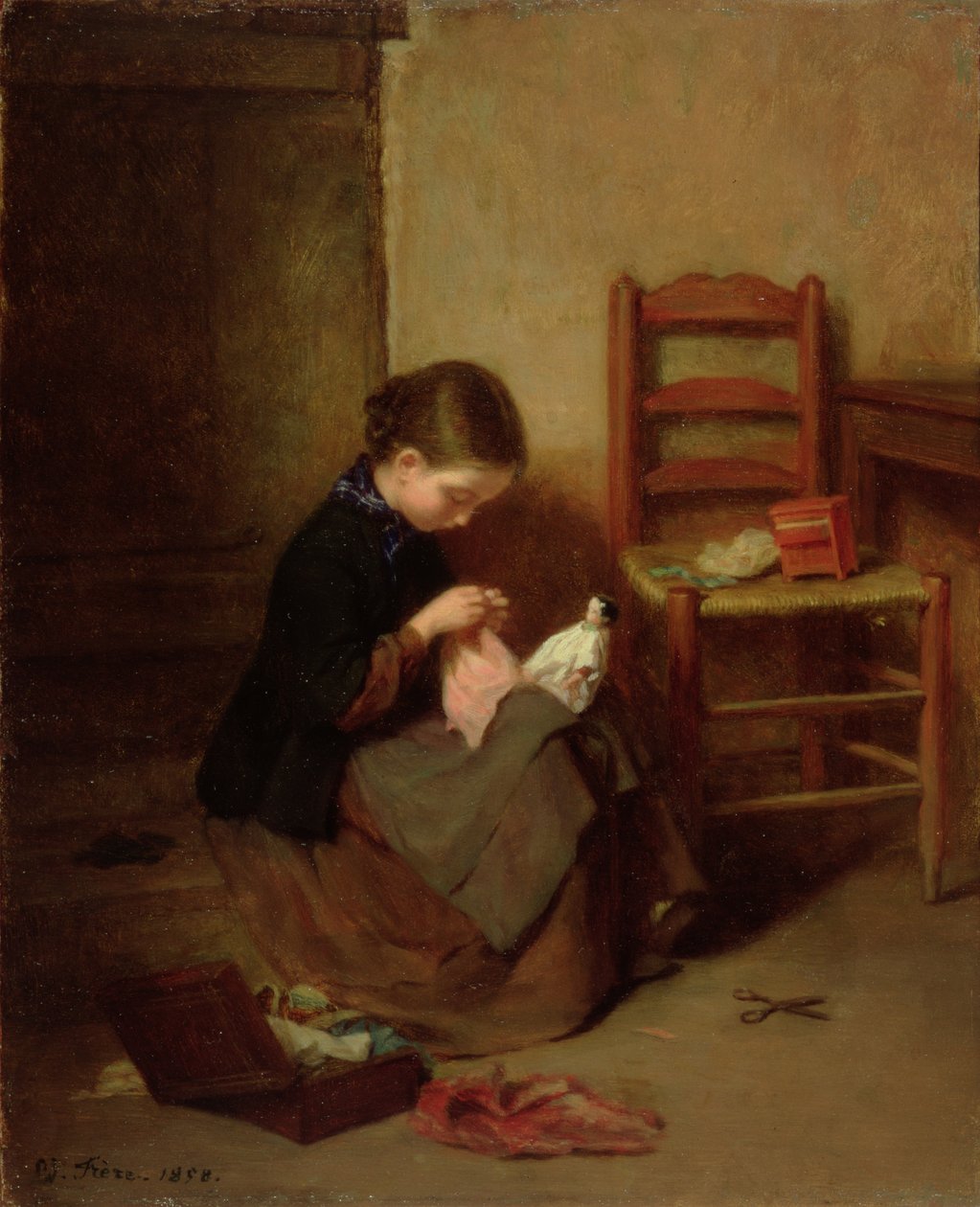 Pieni ompelija, 1858 tekijältä Pierre Edouard Frere
