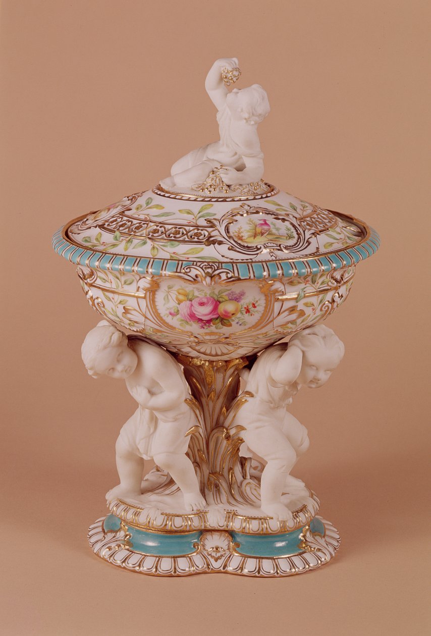 Minton-maljakko, n. 1854 (posliini) tekijältä Pierre Emile Jeannest