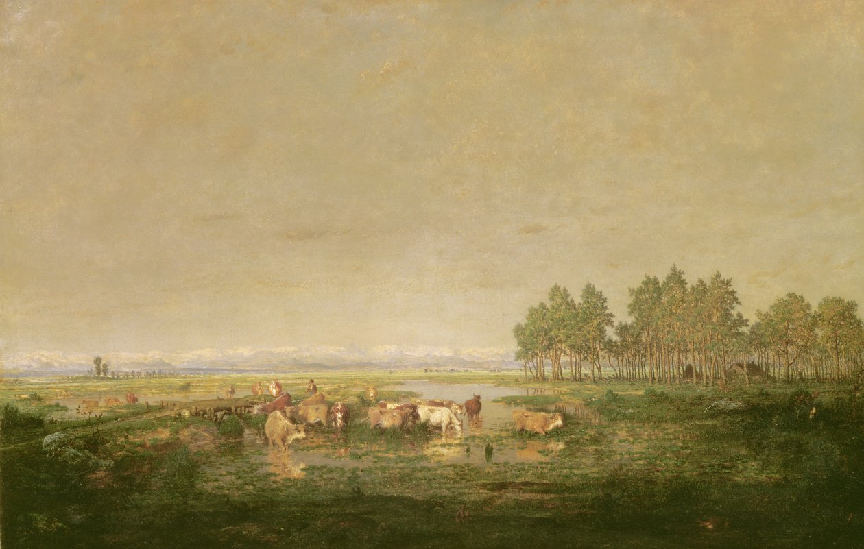 Suomaa Les Landesissa, noin 1853 tekijältä Pierre Etienne Theodore Rousseau