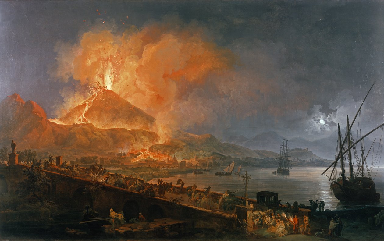 Vesuviuksen purkaus vuonna 1771 tekijältä Pierre Jacques Volaire