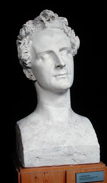 Alphonse de Lamartinen (1792-1869) rintakuva 1829 (kipsi) tekijältä Pierre Jean David dAngers
