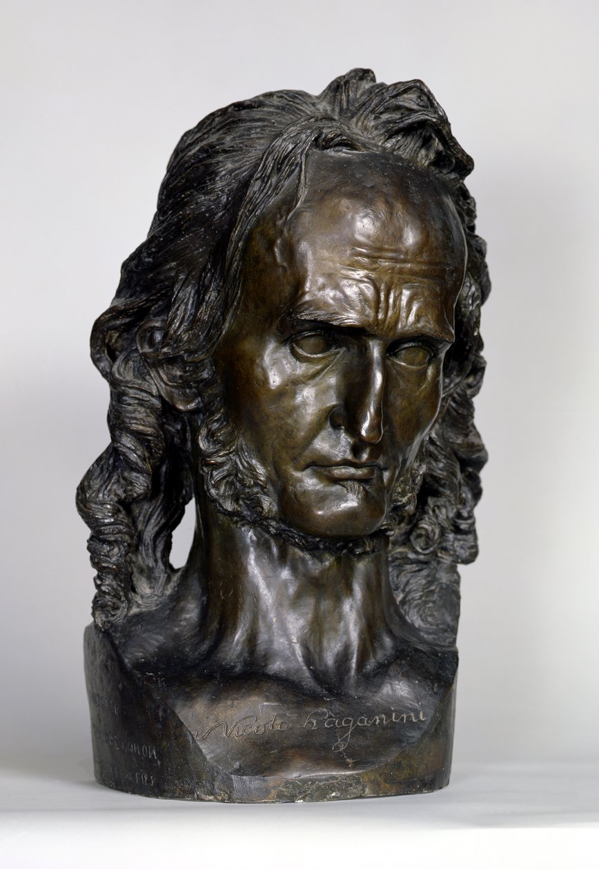 Nicolo Paganini (1784-1840) rintakuva 1830 (pronssi) tekijältä Pierre Jean David d