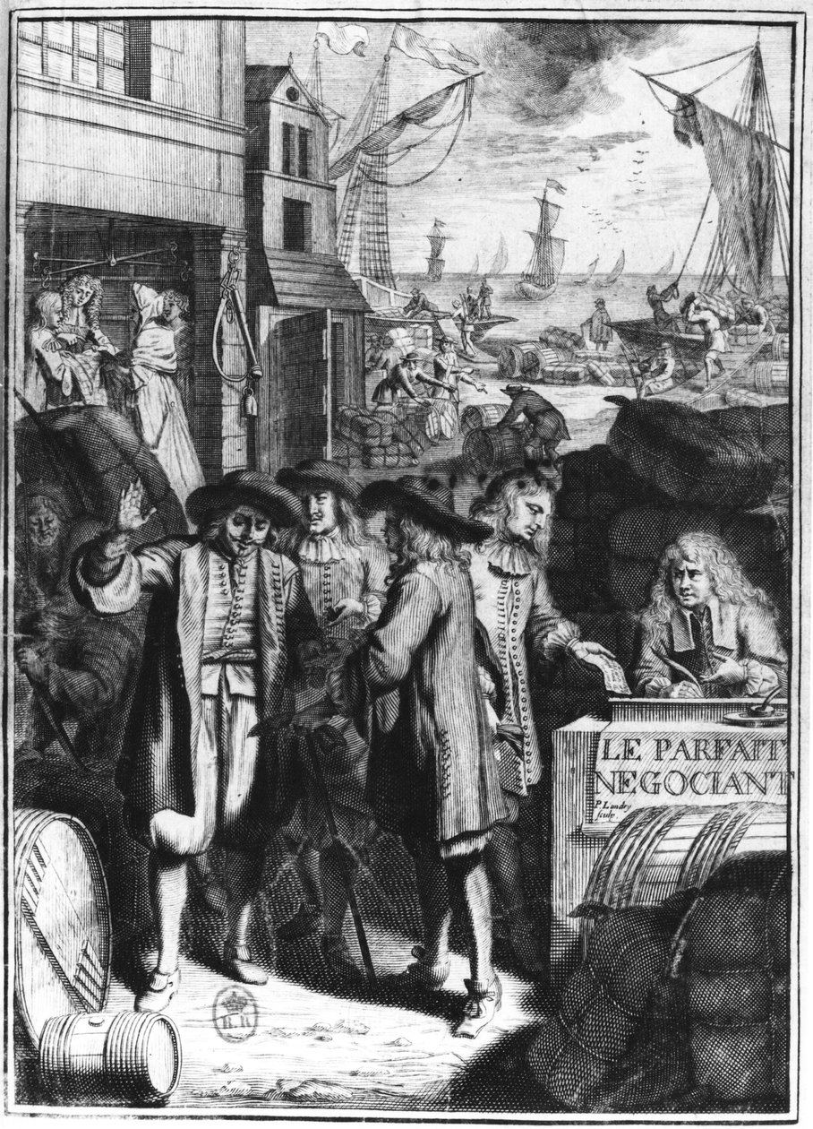 Jacques Savaryn "Le Parfait Negociant" -elokuva, Pariisi, 1665 tekijältä Pierre Landry