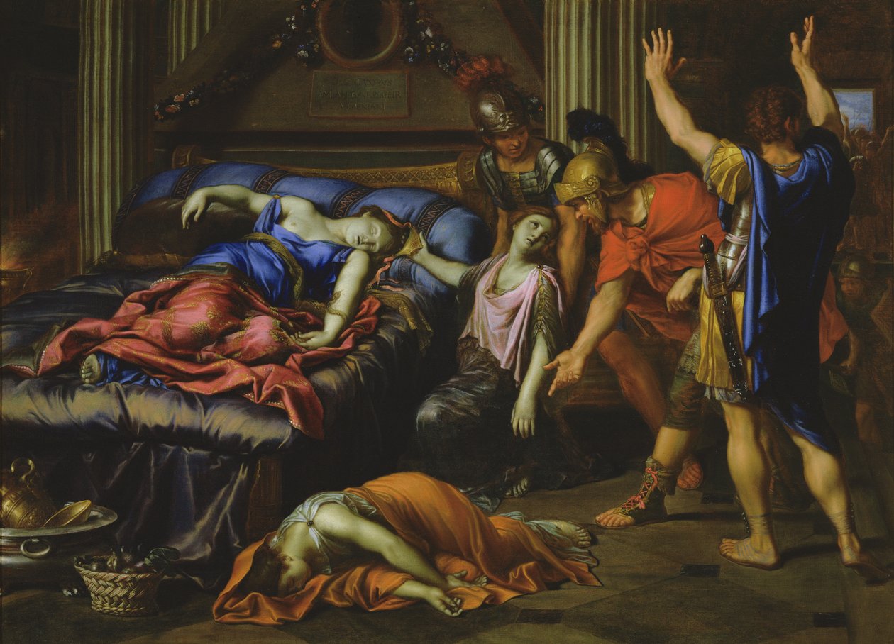 Kleopatran kuolema tekijältä Pierre Mignard